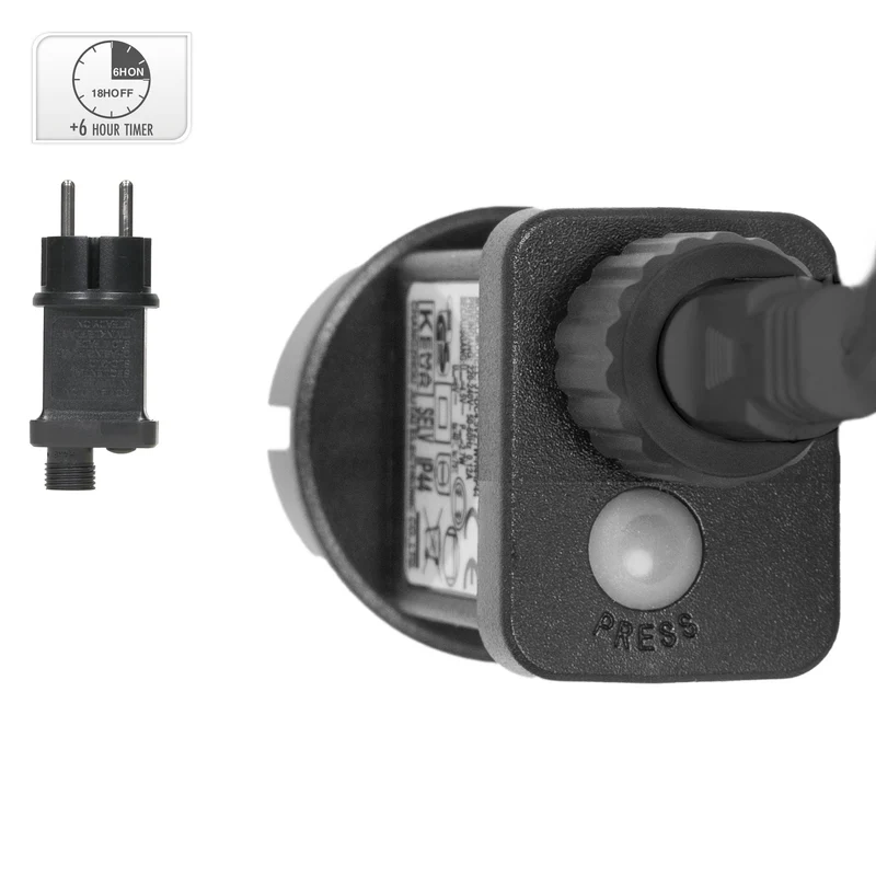 LED Weihnachtskugel mit warmweißen LEDs Ø 18 cm Grau aus Glas