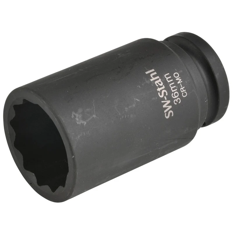 SW-Stahl IMPACT-Steckschlüsseleinsatz 3/4" Zwölfkant 36 mm tief