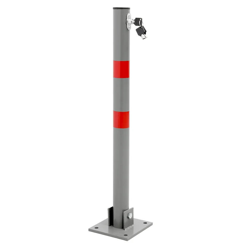 2er Set Klappbare Parkpfosten 71 cm Anthrazit aus Stahl