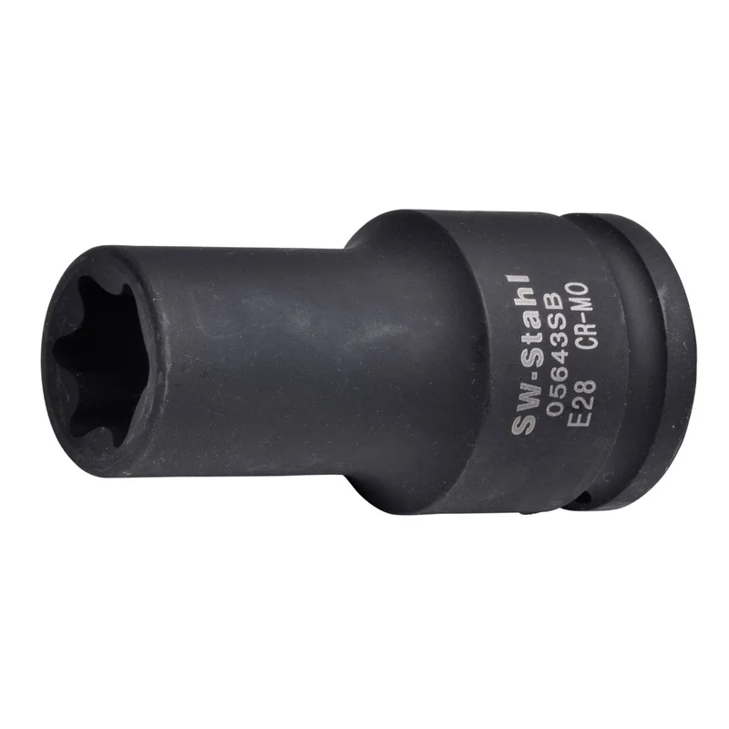 SW-Stahl IMPACT-Steckschlüsseleinsatz 3/4" E-Profil E28 tief