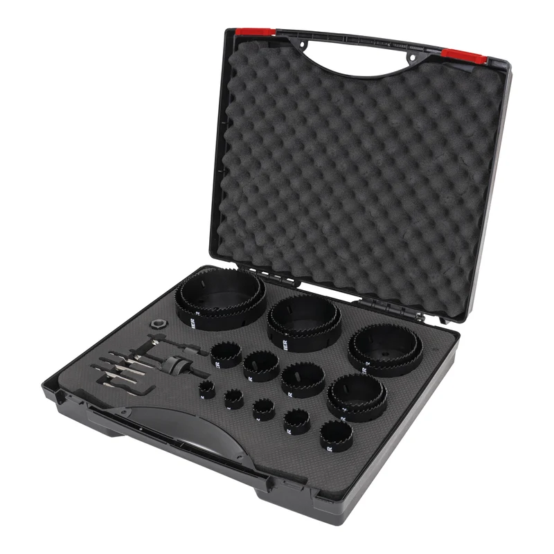 Lochsägen-Set HSS-Co8 Bimetall 21-teilig 19 - 121 x 44 mm aggressiver Schnitt