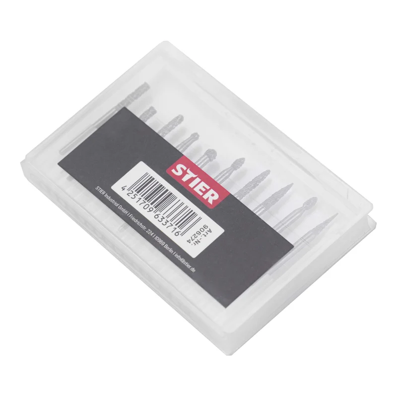 STIER HM Frässtifte-Set 10-tlg. 3 mm Schaft