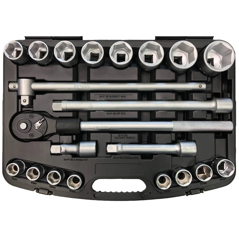 SW-Stahl Steckschlüsselsatz 3/4" 21-teilig