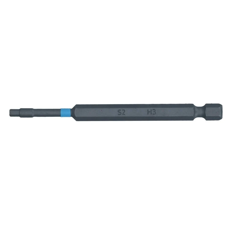 SW-Stahl Schraubendrehbit 1/4" mit Farbcodierung 89 mm Innensechskant 3 mm