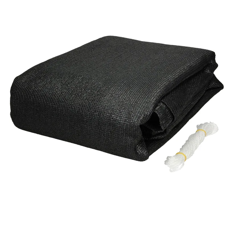 Sonnensegel rechteck 4x6 m Anthrazit 100% HDPE mit UV Schutz inkl. Befestigungsseile
