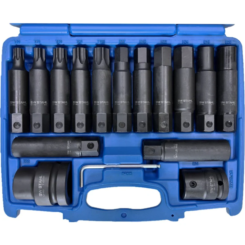 SW-Stahl IMPACT-Schraubendreheinsätze 3/4"+1" 16-teilig