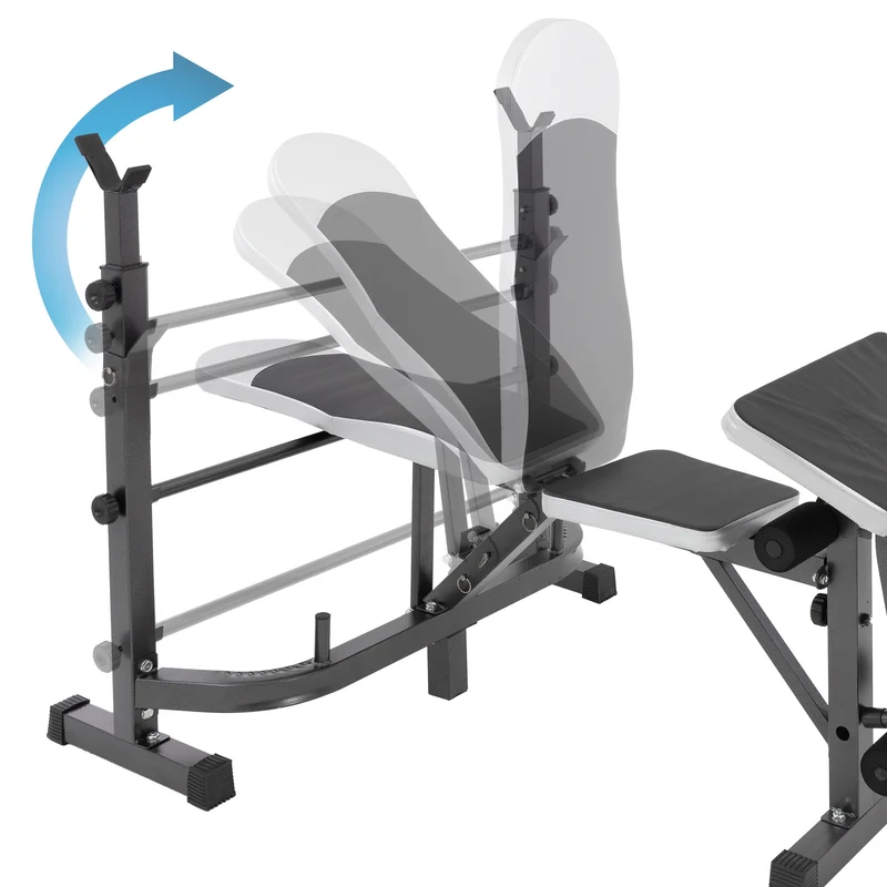Multifunktion Hantelbank mit Ablage anthrazit aus Metall bis 255 kg