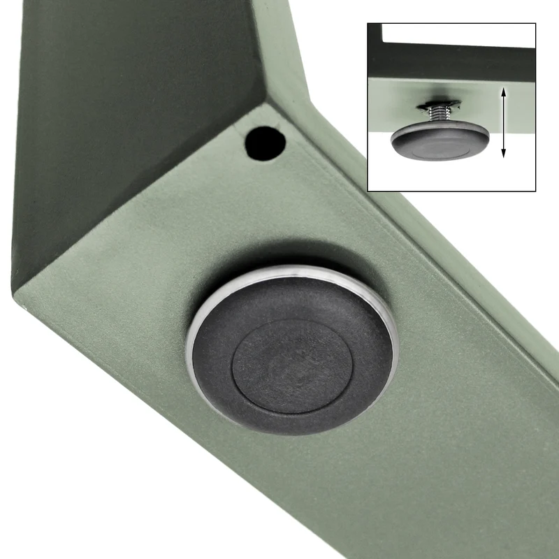 Tischbeine Tischgestell 2er Set U-Design 80 x 72 cm Steingrau aus Stahl ML-Design