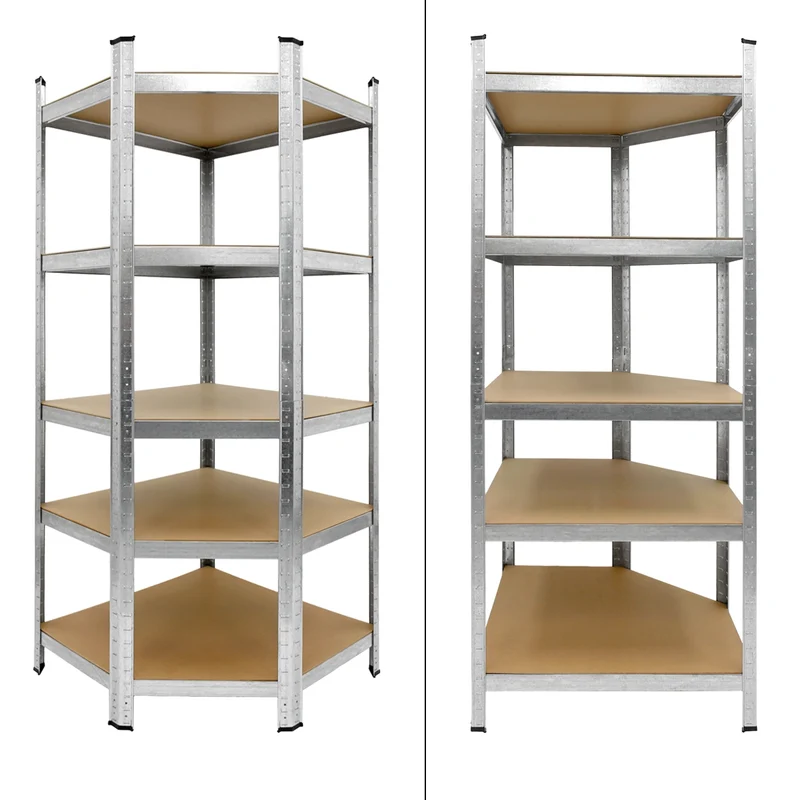 Werkstattregal 180x70x40 cm Silber aus MDF und Metall belastbar bis 750 kg