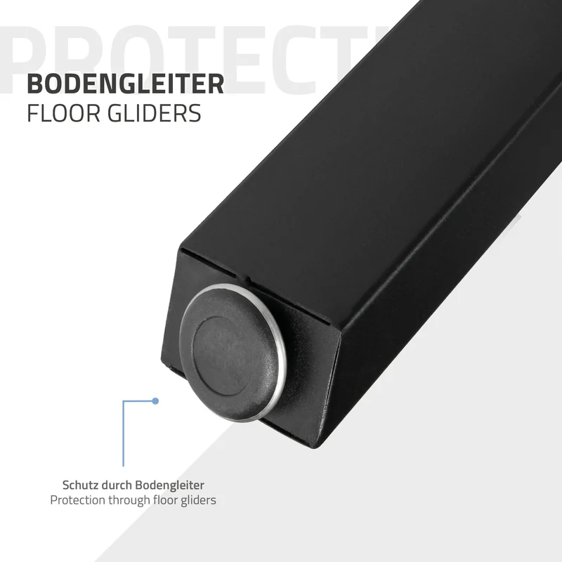 2x Tischbeine X-Design 60x72 cm Schwarz pulverbeschichtete Stahl DIY Tischuntergestell
