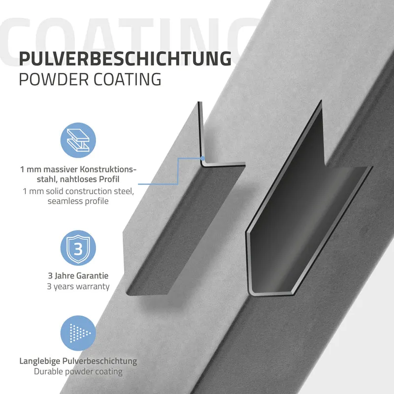 B-Ware Tischbeine Tischgestell 2er Set A-Design 70x72 cm Grau aus Stahl