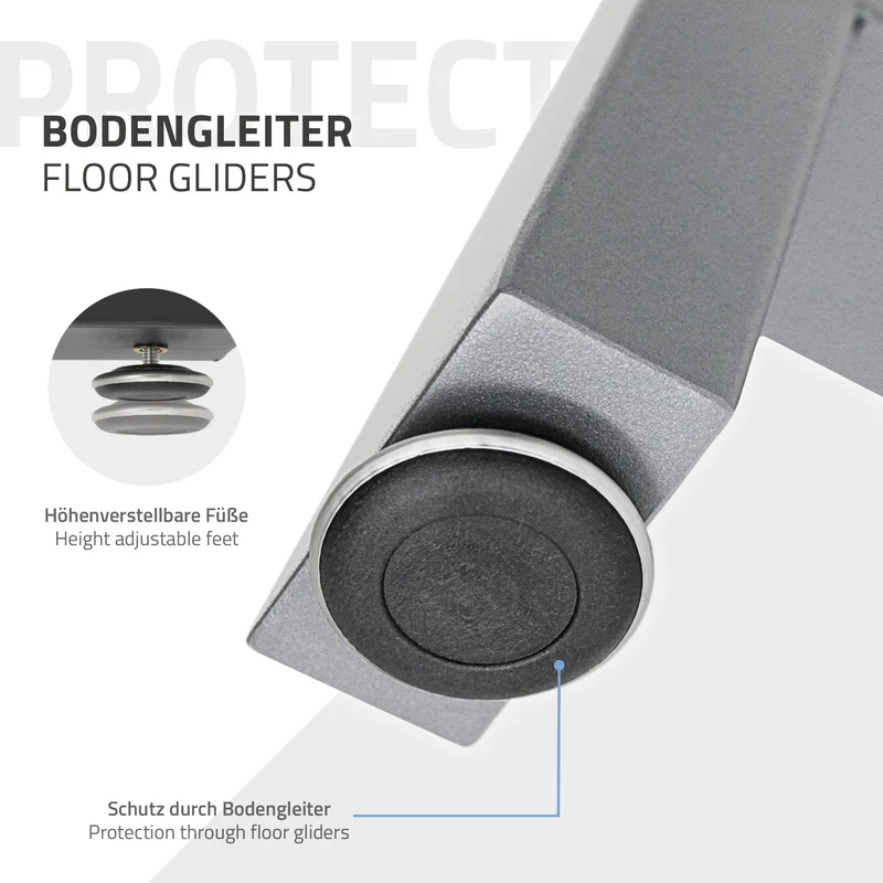 B-Ware Tischbeine Tischgestell 2er Set A-Design 70x72 cm Grau aus Stahl