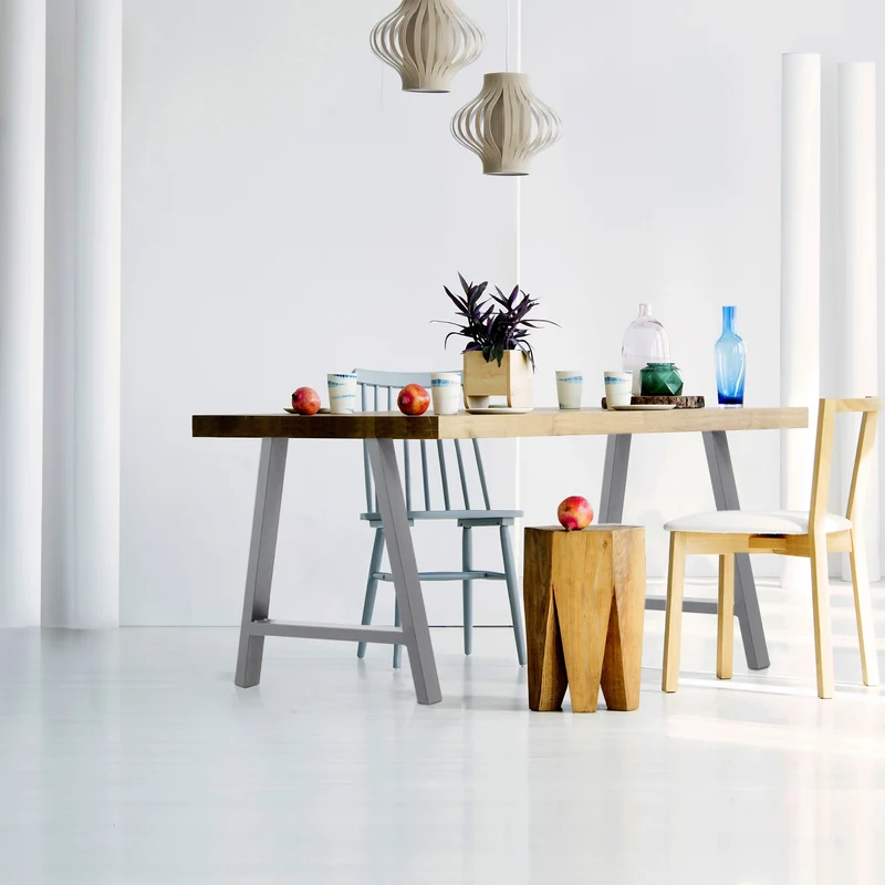 B-Ware Tischbeine Tischgestell 2er Set A-Design 70x72 cm Grau aus Stahl