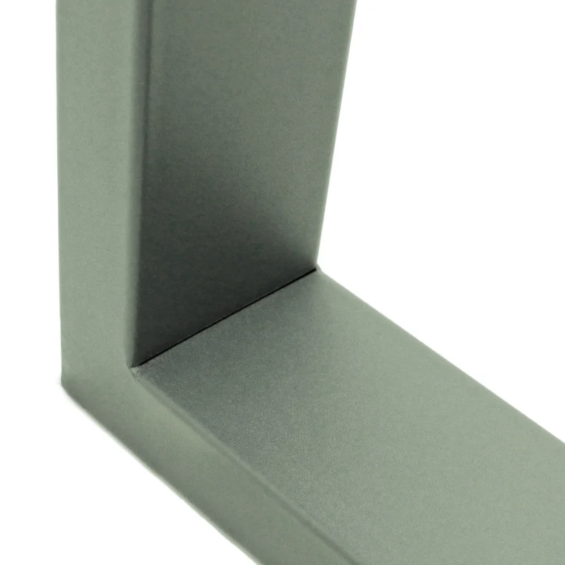 B-Ware Tischbeine Tischgestell 2er Set Trapez-Design 60x72 cm Steingrau aus Stahl