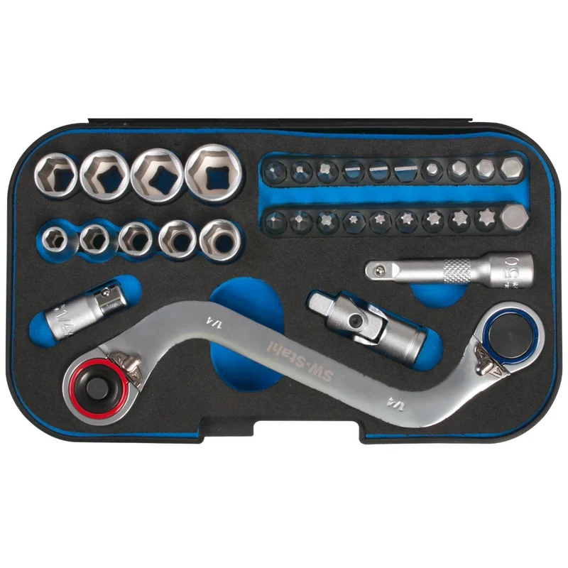 SW-Stahl Steckschlüsselsatz 1/4" 33-teilig