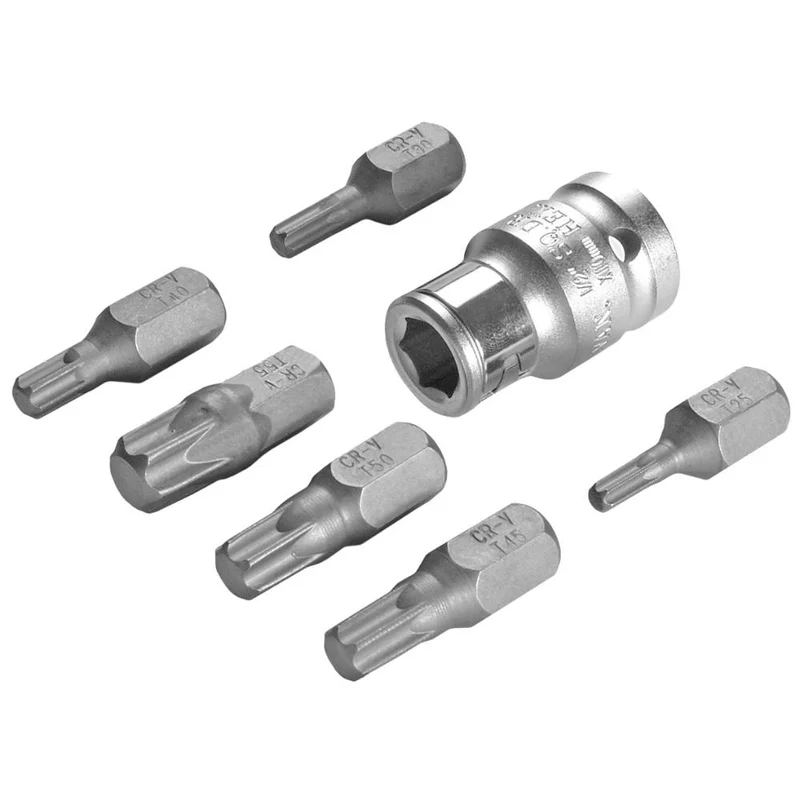 SW-Stahl Bitsortiment 3/8" T-Profil T25-T55 7-teilig