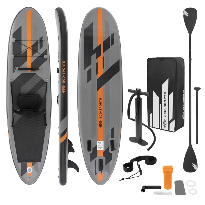 Stand Up Paddle aufblasbares SUP Board mit Kajak Sitz 320x82x15 cm aus PVC inkl. Pumpe und Tragetasche