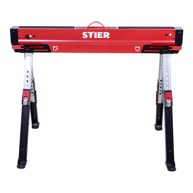 STIER Premium Klapp-Sägebock höhenverstellbar mit Spannmodul 590 kg