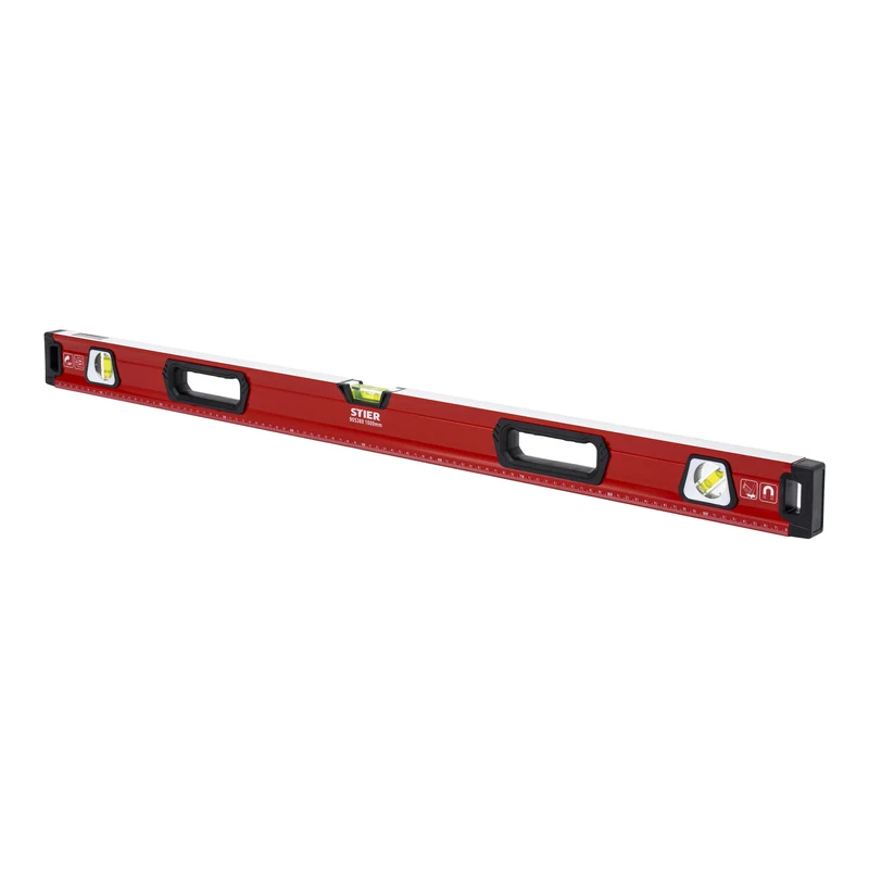 STIER Premium Wasserwaagen-Set, Magnet 3 Libellen, 400 | 1000 mm (2-tlg.)