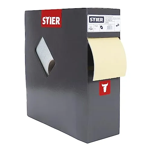 STIER Schleifpapier auf Schaumunterlage P240 115x92mm Rollenlänge: 25m Profile