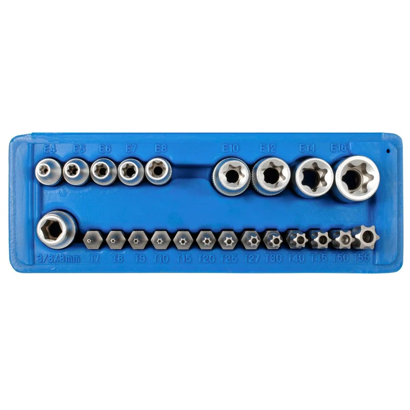 SW-Stahl Bitsortiment 8 mm TR- und E-Profil 23-teilig