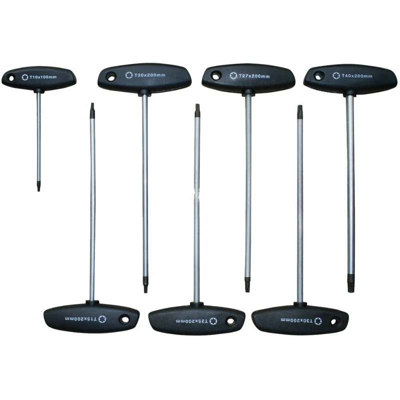 SW-Stahl T-Griff Schraubendrehersatz T-Profil T10-T40 7-teilig
