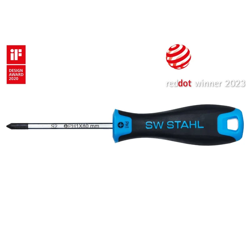 SW-Stahl Schraubendreher Kreuz PH1 x 80 mm