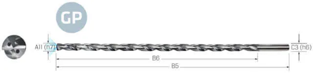 High-performance drill VHM PREMUS GP, GP, 30 × A11, TiAlN, HA