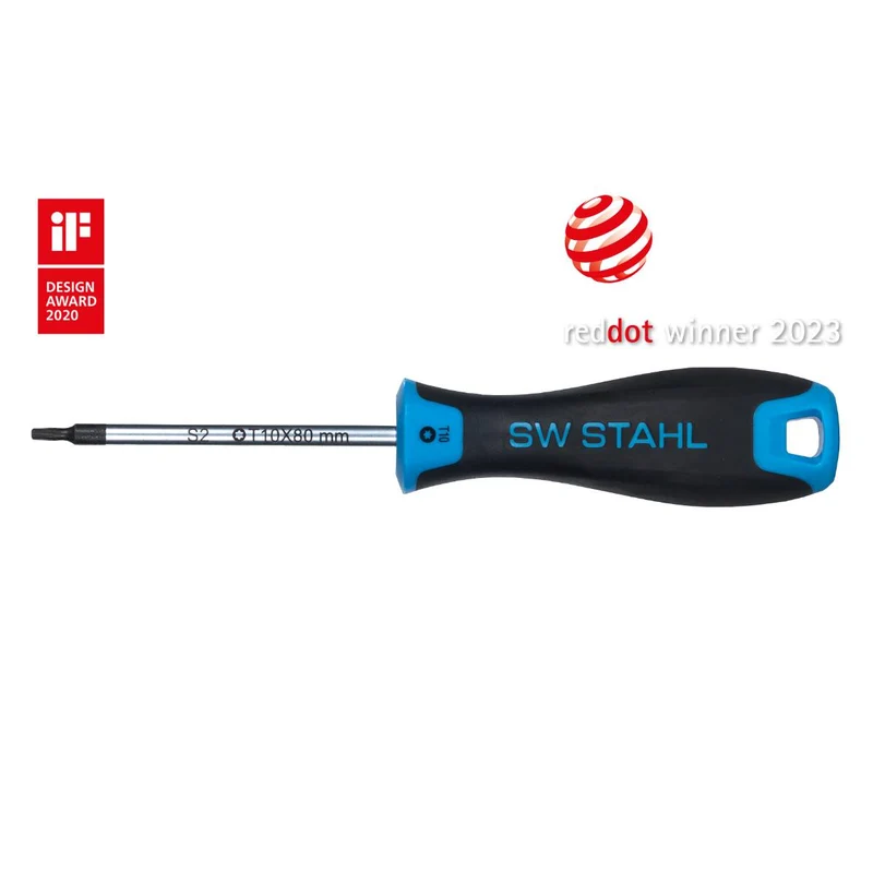 SW-Stahl Schraubendreher T-Profil T10 x 80 mm