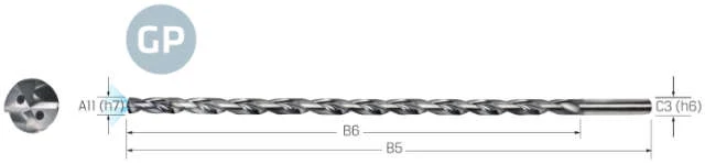 High-performance drill VHM PREMUS GP, GP, 30 × A11, TiAlN, HA