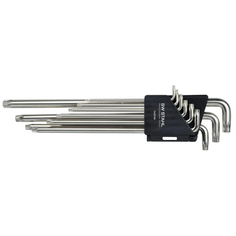 SW-Stahl Winkelschlüsselsatz T-Profil T10-T50 extra lang 9-teilig