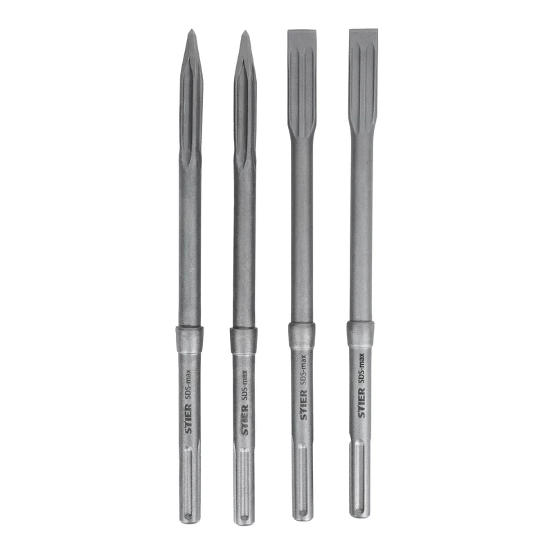 STIER Meißel-Set SDS-max 4-tlg. 400 x 25 mm / 400 mm