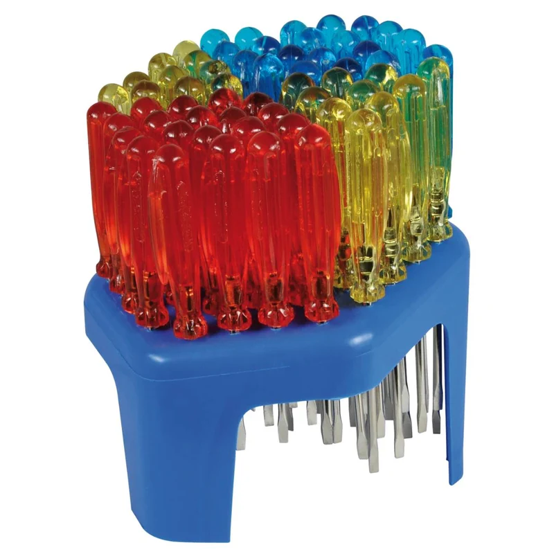 SW-Stahl Schraubendrehersatz Mini Plastikclip 60-teilig
