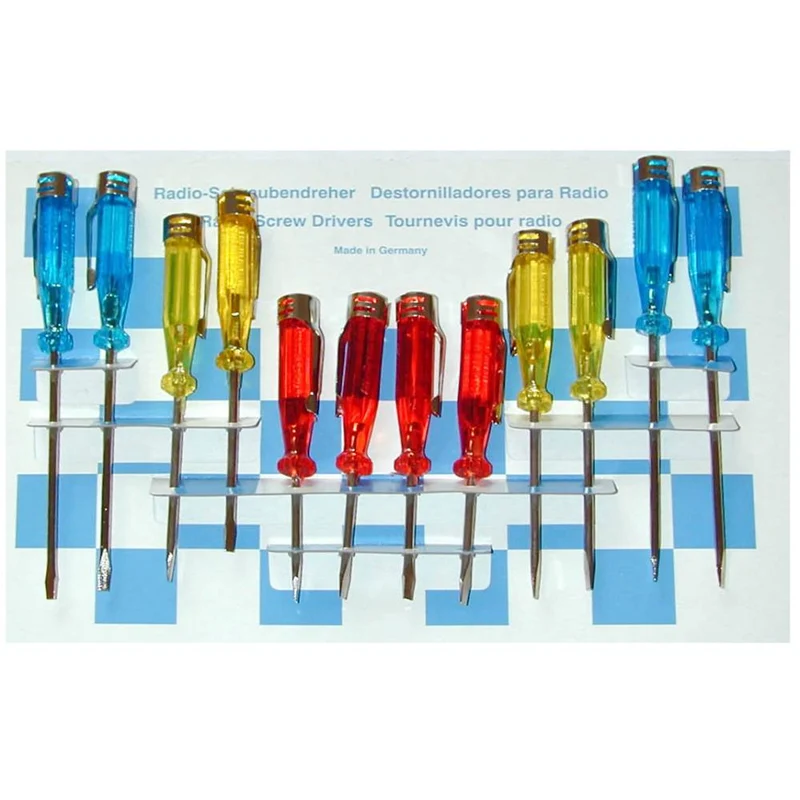 SW-Stahl Schraubendrehersatz Mini Metallclip 12-teilig