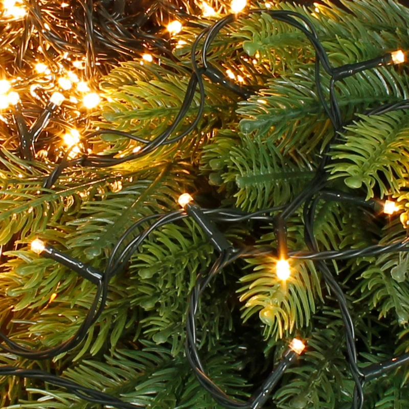 Weihnachtsbaumschmuck LED Cluster Lichterkette 8 m mit 400 LEDs Warmweiß IP44