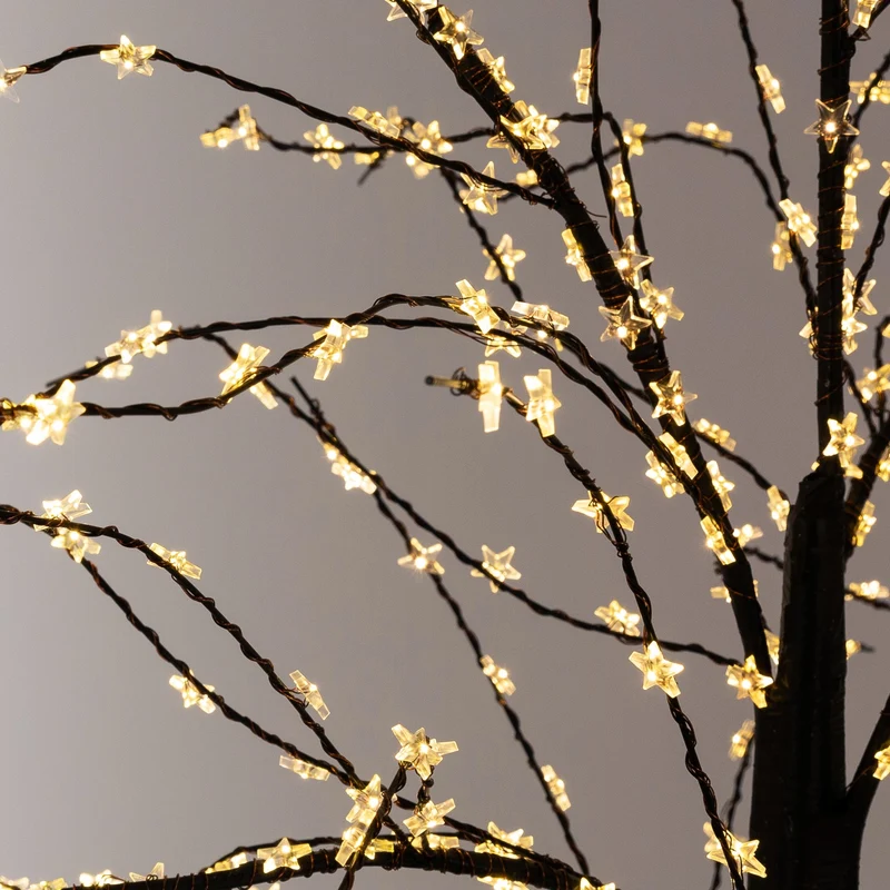 LED-Baum 150cm mit 600 warmweißen LEDs Künstlicher Weihnachtsbaum mit Lichterkette