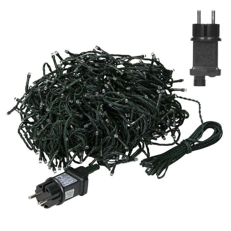 Cluster Lichterkette LED 36m, 480 LEDs Kaltweiß, 8 Leuchtmodi IP44 Innen/Außen