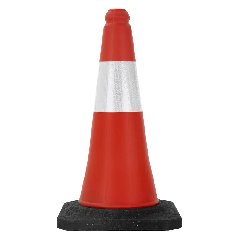 8er Set Verkehrsleitkegel Verkehrshütchen Pylone beschwert 51cm Rot/Weiß mit schwerem Fuß