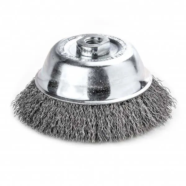 Lessmann cup brush, crimped D75, holder M14x2,0, STA 0,35 Art. no. 423.167