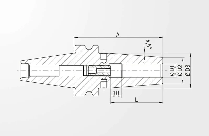 Shrink Fit Holder Standard Version, similar to JIS B 6339-2, BT30 with face contact