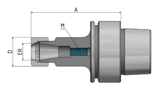 HSK E-40 L60 ER16 Collet Chuck