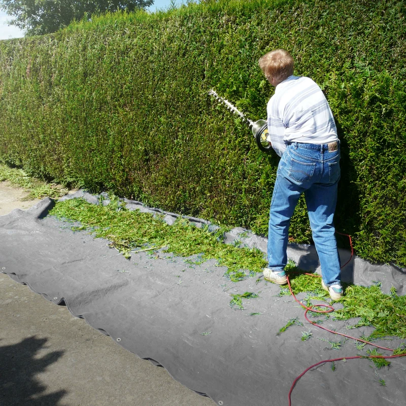 Abdeckplane mit Ösen 2x3 m 650 g/m² mit 10 Spanngummis Grau aus PVC