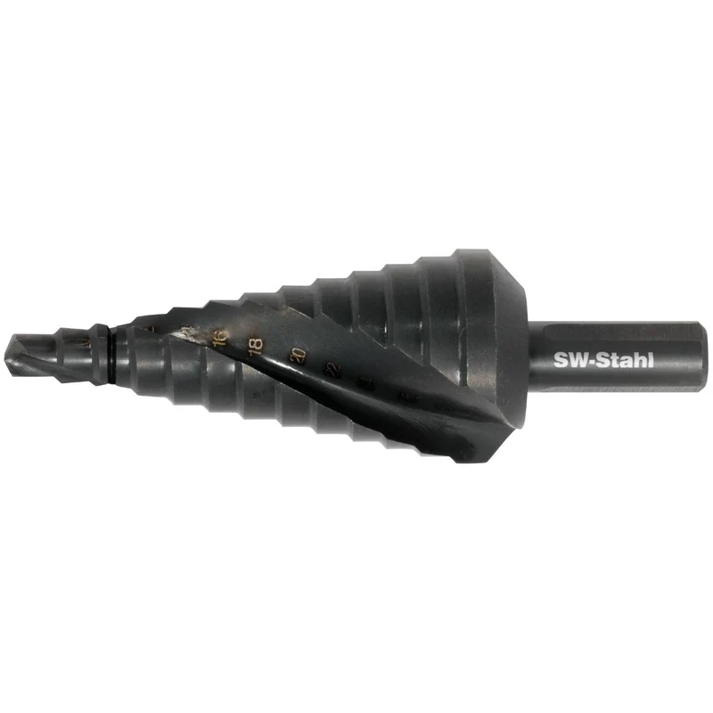 SW-Stahl Stufenbohrer HSS-G 6-30 mm Spiralform