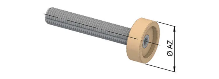Stop screw Ø 19 mm Vario quick stop system