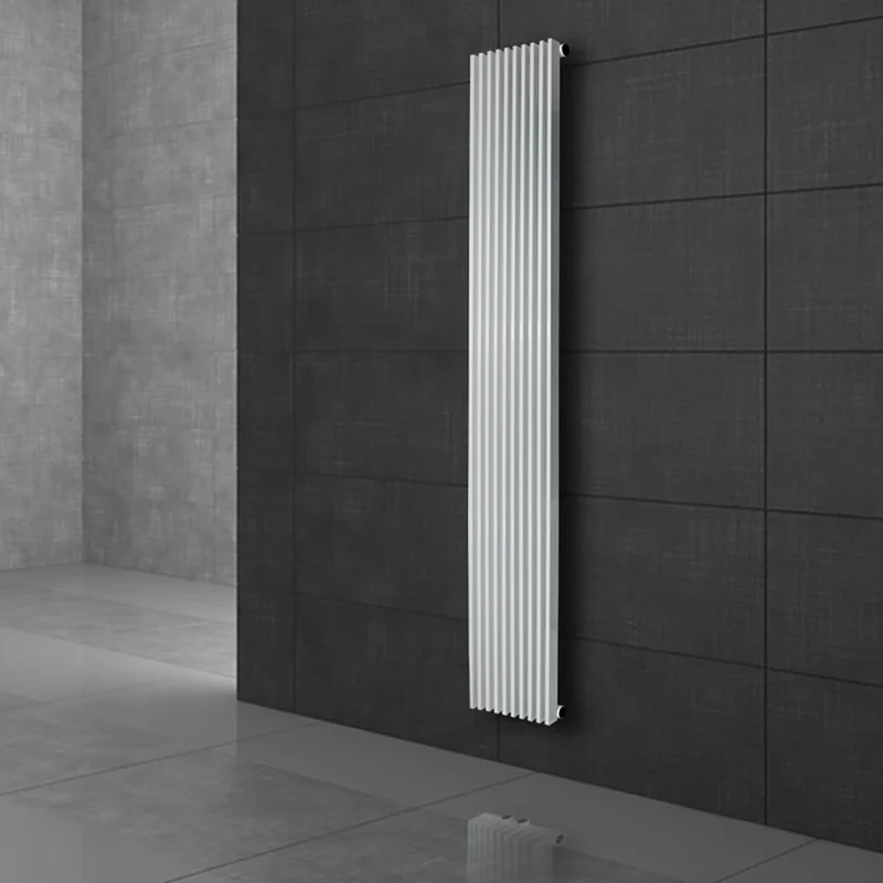 Badheizkörper Tilbrook 145x2000 mm Weiß mit Boden Anschlussgarnitur