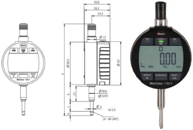 Precision Digital Dial Indicator MAHR, MarCator 1086 R
