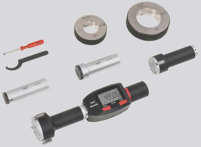 Precision Digital Three-Point Internal Micrometer MAHR, 44 EWR Set