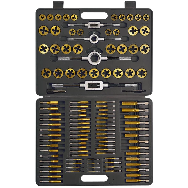 SW-Stahl Gewindeschneidsatz TiN M2-M18 110-teilig