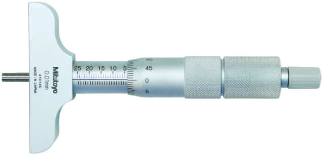 Precision Depth Micrometer MITUTOYO, 129 with interchangeable inserts