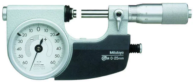 Precision micrometer with fine indicator MITUTOYO, 510, with fine indicator
